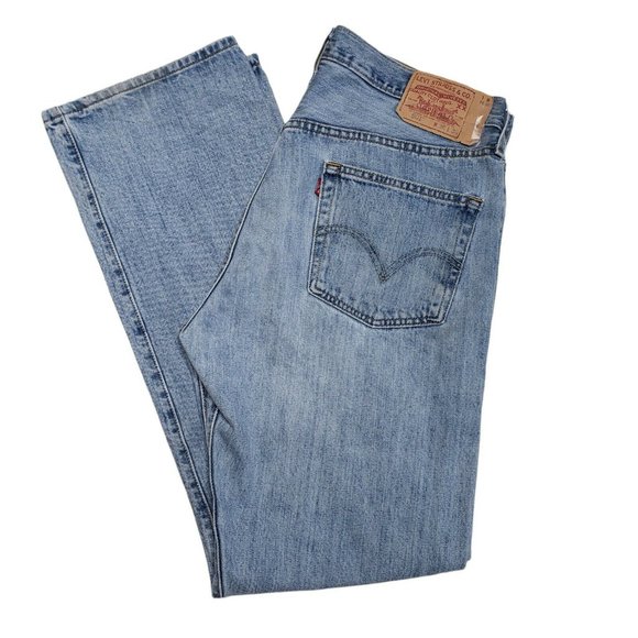 Mens Levis 501 Button Fly Jeans Size 36X34 Red Label Medium Stonewash - Picture 9 of 9